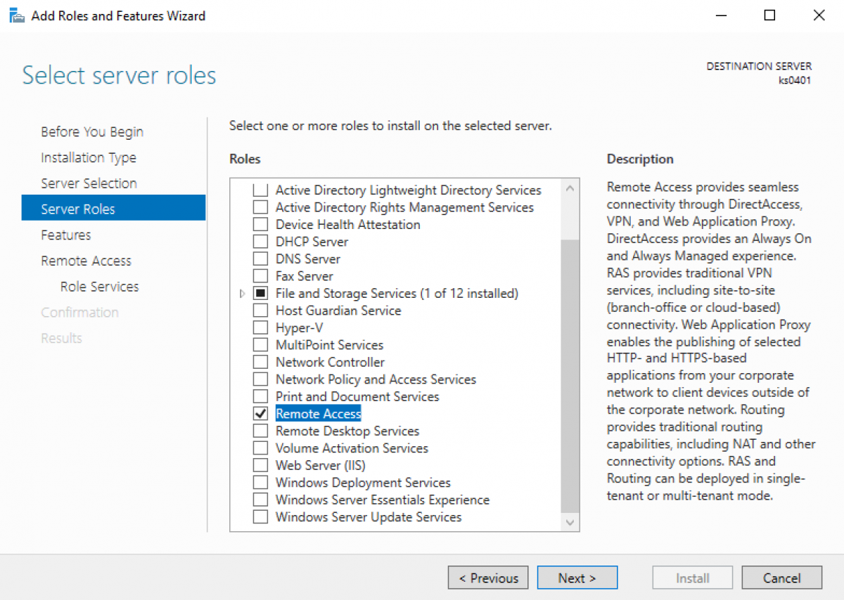 Configure RAS on Windows 2016 Server – Koichi's Website